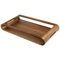 Dwustronna taca do serwowania Artelegno VASD z drewna orzechowego 27x49 cm
