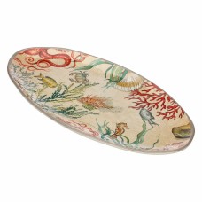 Піднос сервировочний Rose&Tulipani Sea Life, овал 52x30 см, меламін для сервірування