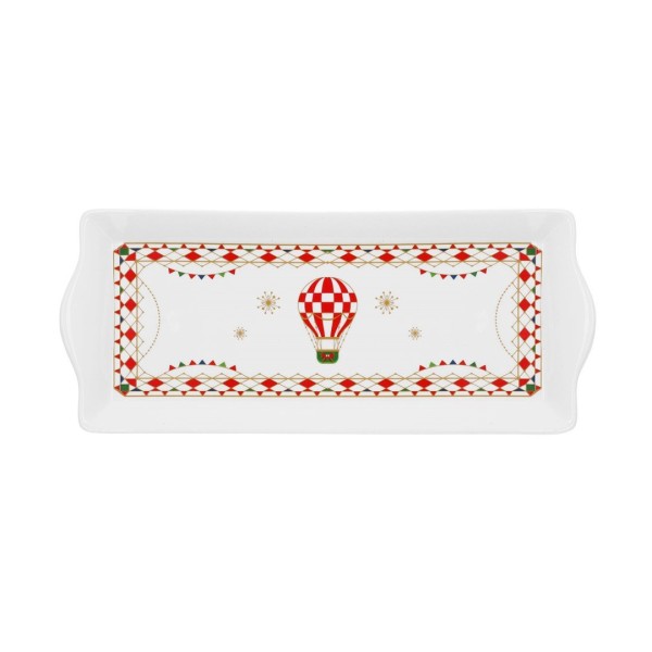 Prostokątna taca Rose&Tulipani x Mas Carousel 36x15 cm do serwowania i dekoracji