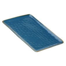 Тарілка сервірована Rose&Tulipani Concerto Blu Avio, прямокутна, 36x26.5 см для подачі їжі