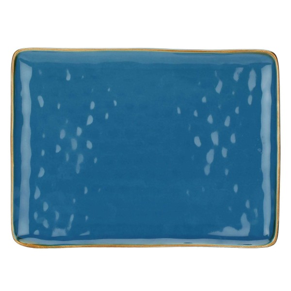 Taca prostokątna Rose&Tulipani Concerto Blu Avio 36 x 26,5 cm do serwowania przekąsek