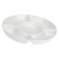 Okrągła taca do przekąsek La Porcellana Bianca Convivio 25,5 cm – idealna na przyjęcia