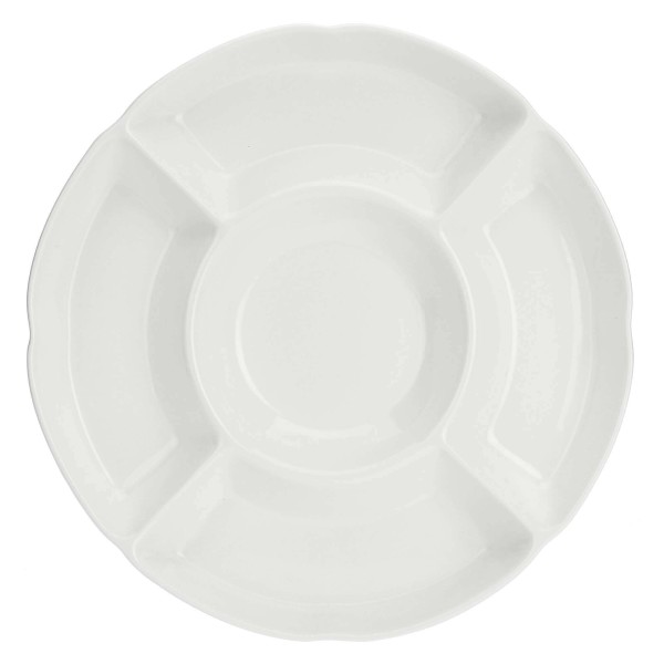 Okrągła taca do przekąsek La Porcellana Bianca Convivio 35,5 cm – idealna do serwowania przystawek