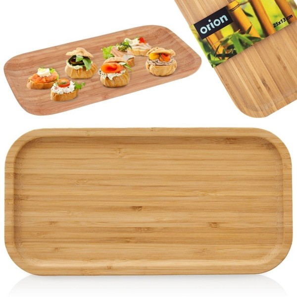 Піднос для сервірування, ORION 153803, бамбуковий прямокутний 25×13 см, для подачі закусок