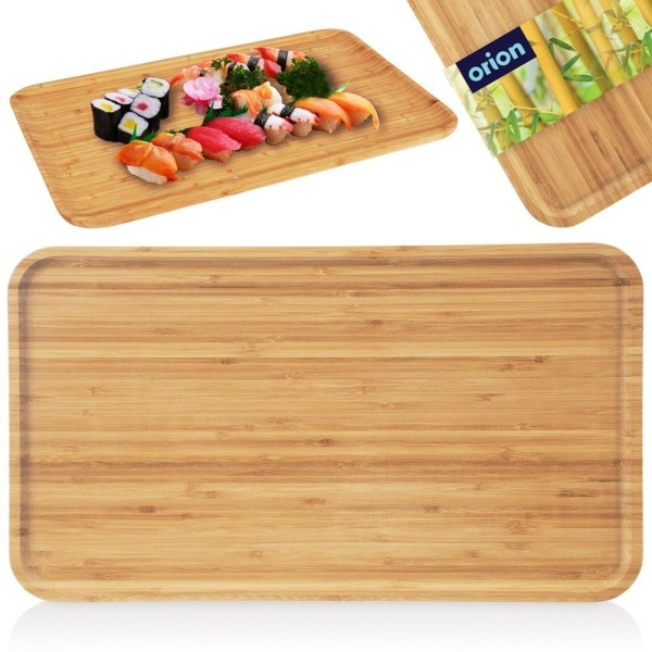 Таріль для подачі, ORION, Taca do serwowania 153804, дерев'яна 44×25×1.5 см для сервірування напоїв і закусок