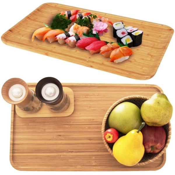 Таріль для подачі, ORION, Taca do serwowania 153804, дерев'яна 44×25×1.5 см для сервірування напоїв і закусок