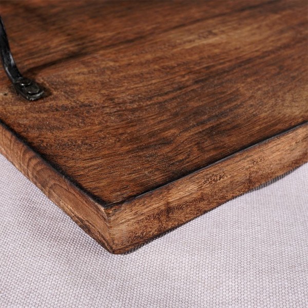 Таріль для подачі, VILDE 259024, дерев'яна тaca 56×29.6 см з ручками для закусок