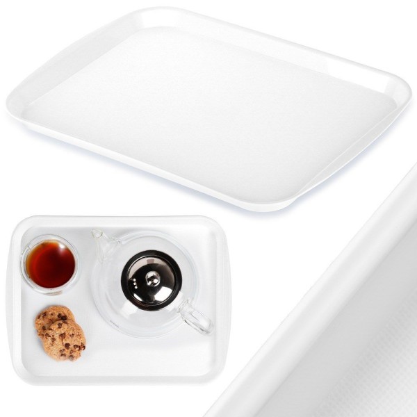 Тарілка-сервіровочна, ORION 153812, пластикова біла 35.5×27 см — для подачі закусок та страв