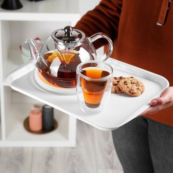 Тарілка-сервіровочна, ORION 153812, пластикова біла 35.5×27 см — для подачі закусок та страв