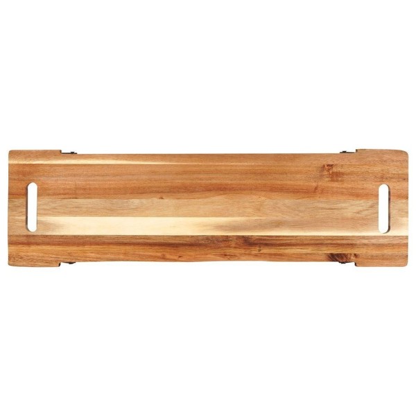 Сервірувальна дошка, Excellent Houseware, дерев'яна на ніжках 67,5×19,5×7,5 см — для подачі закусок