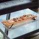 Сервірувальна дошка, Excellent Houseware, дерев'яна на ніжках 67,5×19,5×7,5 см — для подачі закусок