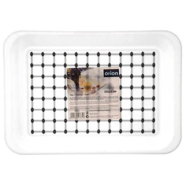 Тарілка для подачі, ORION 153830, біла пластикова 33×23 см — для сервірування та подачі закусок