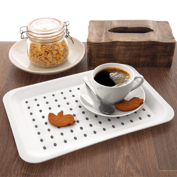 Тарілка для подачі, ORION 153830, біла пластикова 33×23 см — для сервірування та подачі закусок