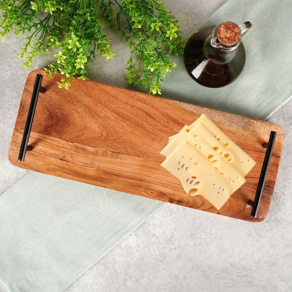 Дошка для сервірування, VILDE 139742, дерев'яна з ручками 40×15.5 см — подача закусок