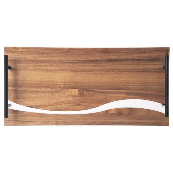 Піднос дерев'яний, Orion RIVER 42×20×4.5 см, зручний для сервірування закусок, з ручками