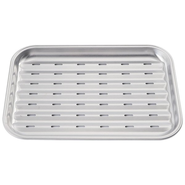 Піднос для грилю, Kinghoff KH-1916, багаторазовий 34×24×2 см, нержавіюча сталь — для подавання та приготування на грилі