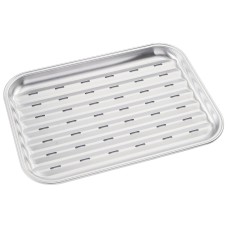 Піднос для грилю, Kinghoff KH-1916, багаторазовий 34×24×2 см, нержавіюча сталь — для подавання та приготування на грилі