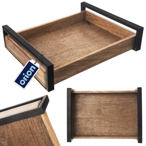 Піднос для сервірування, ORION, MANGO 153860, дерев'яний з ручками 35,5×27 см (подача закусок)