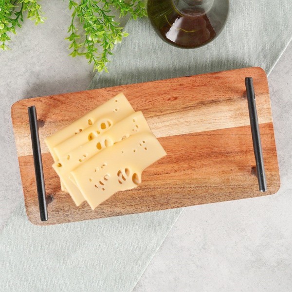 Сервірувальна дошка VILDE 139741, Taca drewniana 30×15.5 см з ручками, для закусок