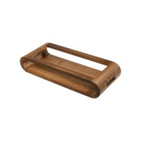 Dwustronna taca z drewna orzechowego Artelegno VASD 15x37 cm do serwowania i dekoracji