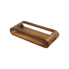 Dwustronna taca z drewna orzechowego Artelegno VASD 15x37 cm do serwowania i dekoracji