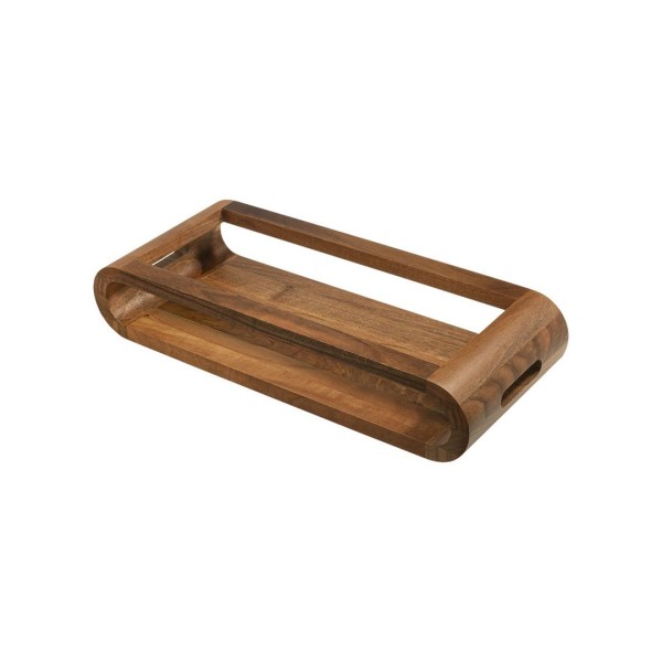 Dwustronna taca z drewna orzechowego Artelegno VASD 15x37 cm do serwowania i dekoracji