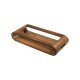 Dwustronna taca z drewna orzechowego Artelegno VASD 15x37 cm do serwowania i dekoracji
