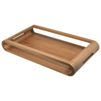 Dwustronna taca z drewna bukowego, Artelegno VASD, 27x49 cm do serwowania i dekoracji