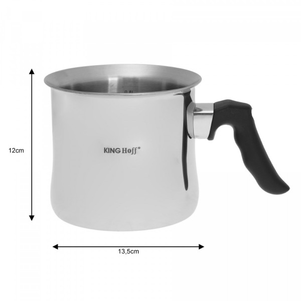 Garnek do mleka Kinghoff KH-3108 1,0L z gwizdkiem do gotowania mleka