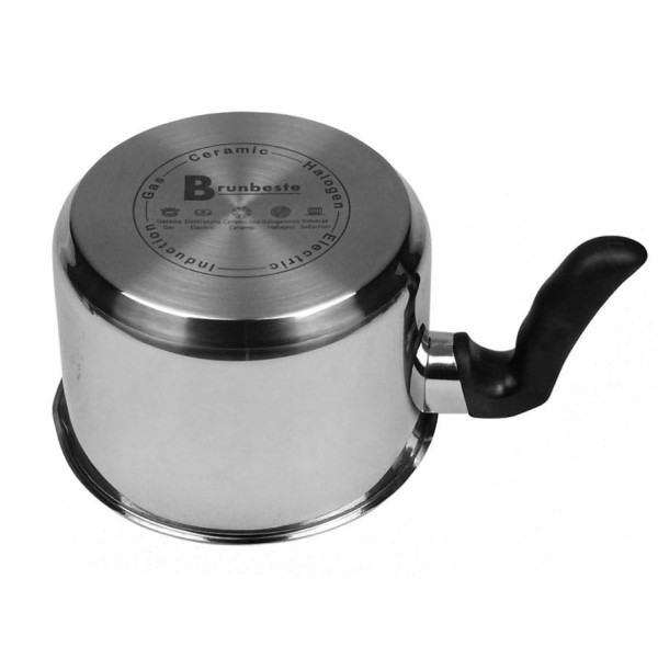 Garnek do mleka BrunBeste BB-2197 stalowy 1.0L do podgrzewania i gotowania mleka