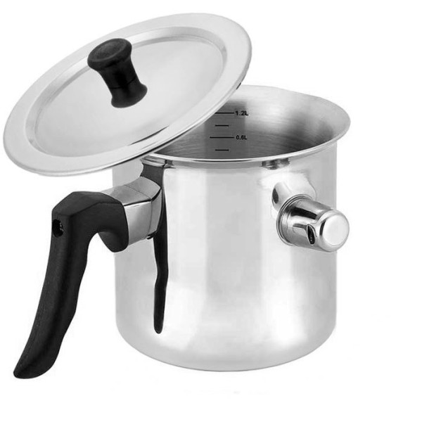 Garnek do mleka Kinghoff KH-3110 1.0L z gwizdkiem idealny do podgrzewania mleka
