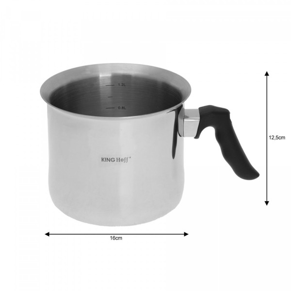 Garnek do mleka Kinghoff KH-3109 1.5L z gwizdkiem do gotowania mleka