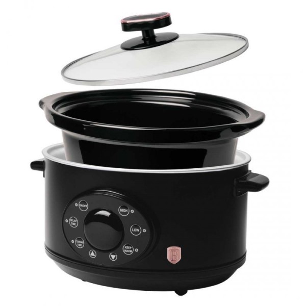 Електричний повільновар, Berlinger Haus BH-9501 Black Rose, 3.5 л — для готування страв на повільному вогні