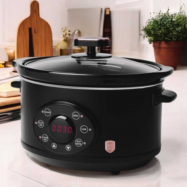 Електричний повільновар, Berlinger Haus BH-9501 Black Rose, 3.5 л — для готування страв на повільному вогні