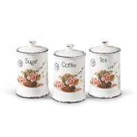 Pojemniki do kawy i herbaty Maestro MR-20050-03CS ceramiczne zestaw 3 sztuk