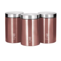 Pojemniki na kawę i herbatę Berlinger Haus I-Rose BH-6270 zestaw 3 sztuk