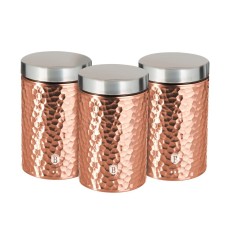 Pojemniki na kawę i herbatę Berlinger Haus Rose Gold zestaw 3 sztuk BH-6727