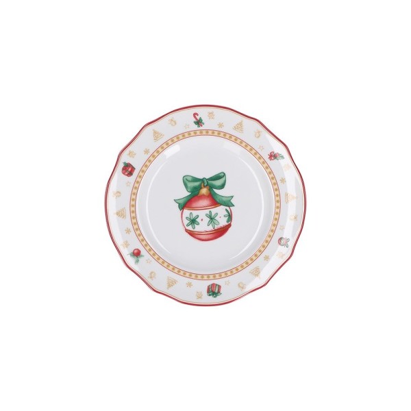 Zestaw talerzy La Porcellana Bianca Christmas Edition 3 sztuki dla 2 osób na świąteczne posiłki
