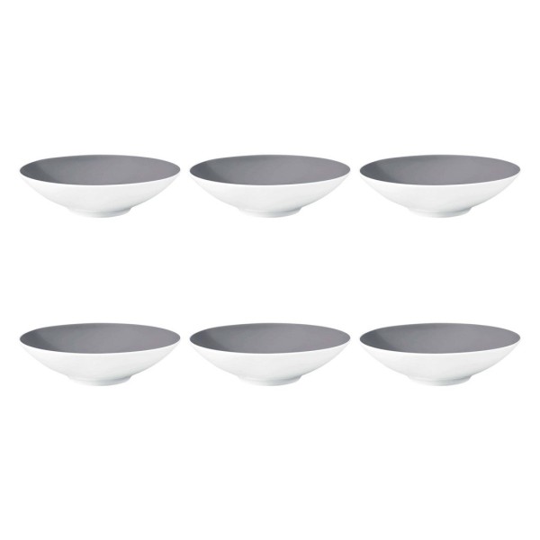 Набір тарілок SELTMANN Life Fashion Elegant Grey для подачі супу 20 см, 6 шт.