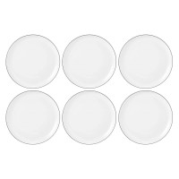 Набір обідніх тарілок Seltmann Lido Black Line 20 см, 6 шт для сервірування