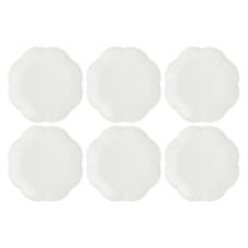Zestaw talerzy do ciasta La Porcellana Bianca Villadeifiori 6 sztuk 19 cm