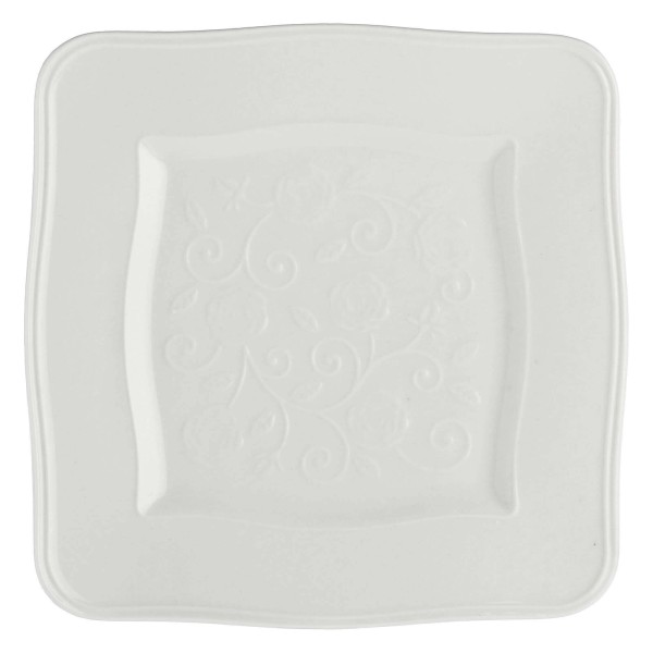 Zestaw talerzy kwadratowych 20 cm LA PORCELLANA BIANCA Florentina do serwowania potraw