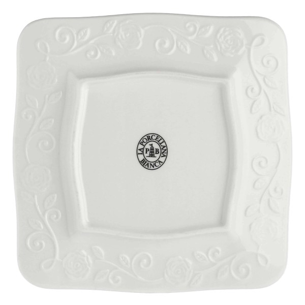 Zestaw talerzy kwadratowych 20 cm LA PORCELLANA BIANCA Florentina do serwowania potraw