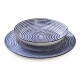 Комплект столового посуду STRIPES BLUE, 18 предметів, тарілки 27/19/20 см, миска 550 мл для сервірування їжі