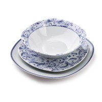 Komplet obiadowy Blue Jaipur 18 elementów do serwowania posiłków dla rodziny