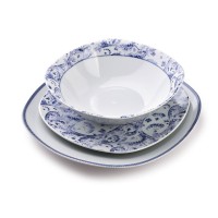 Komplet obiadowy Blue Jaipur 18 elementów do serwowania posiłków dla rodziny