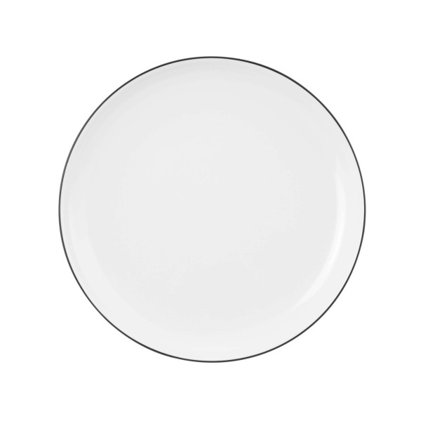 Zestaw talerzy obiadowych Seltmann Lido Black Line 17 cm do serwowania lunchu