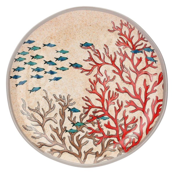 Набір тарілок ROSE&TULIPANI Sea Life, 2 плоскі тарілки з меламіну 27 см для сервірування