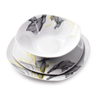 Zestaw talerzy Affekdesign LEA BLACK (18 elementów)