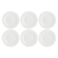 Zestaw talerzy do sałatek La Porcellana Bianca Essenziale 20 cm 6 sztuk